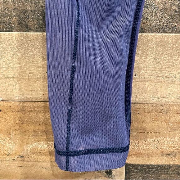 Lululemon Breathe Easy Crop Cadet Blue With Mesh Sides and Pocket Size 2 - Picture 8 of 11